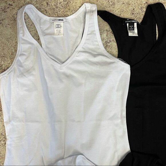 Fashion Nova Zoey Racer Back Bodysuit in White - Picture 15 of 16